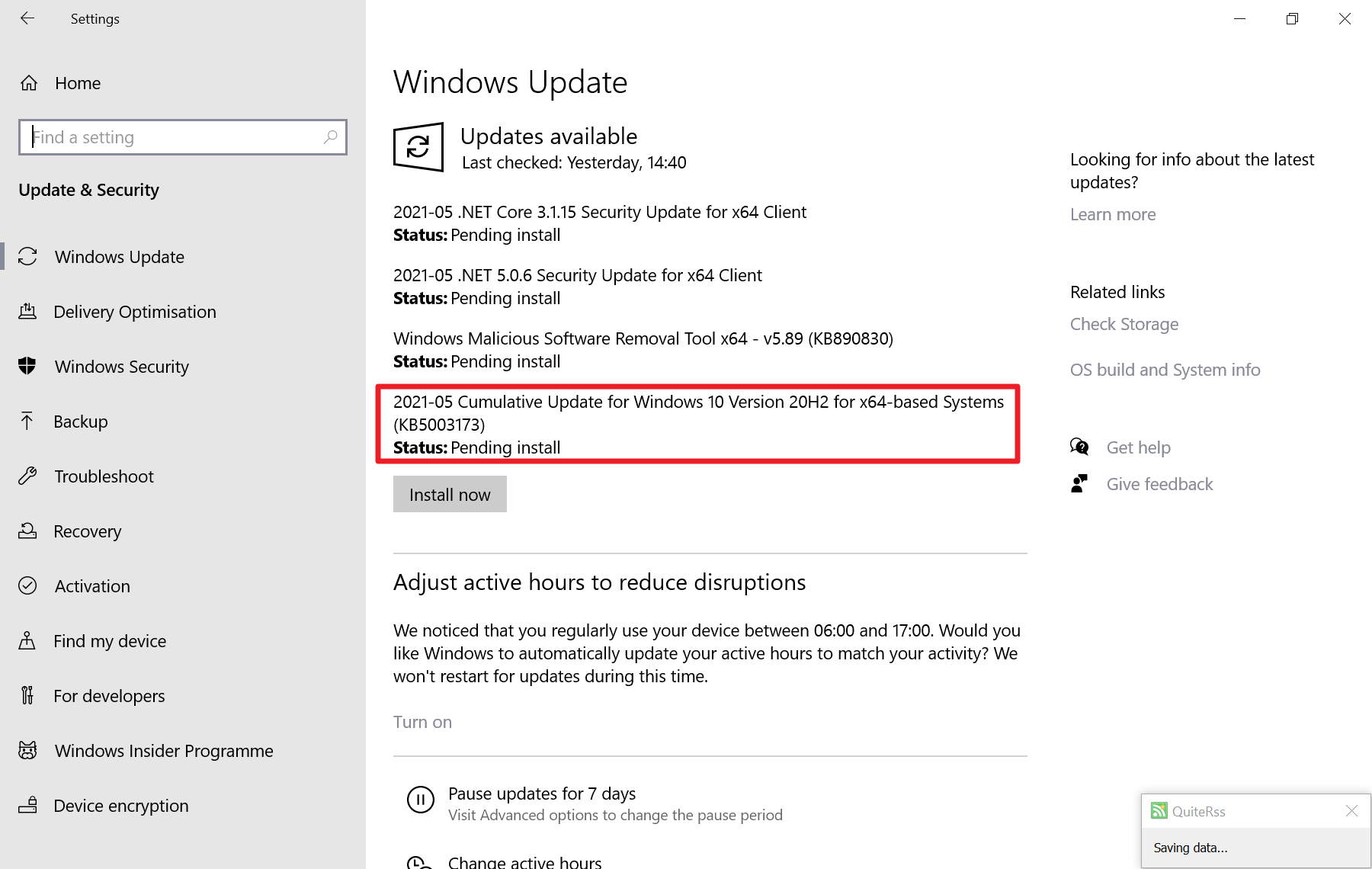 Try this if you are getting error code 0x800f0922 on Windows 10 kb5003173-error-during-update-installation-0x800f0922.png