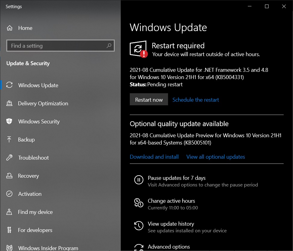 Windows 10 KB5005101 fixes critical issues in version 21H1 and older KB5005101-Windows-Update.jpg