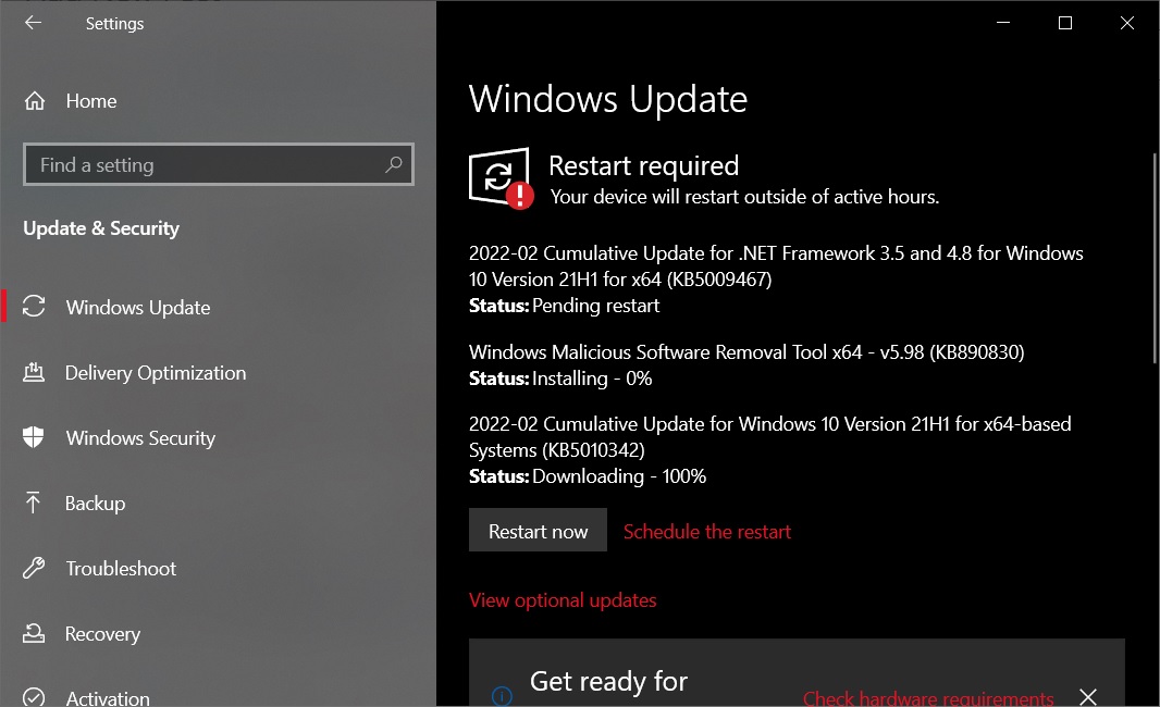 Windows 10 KB5010342 (21H2, 21H1) released with several fixes KB5010386-Windows-Update.jpg
