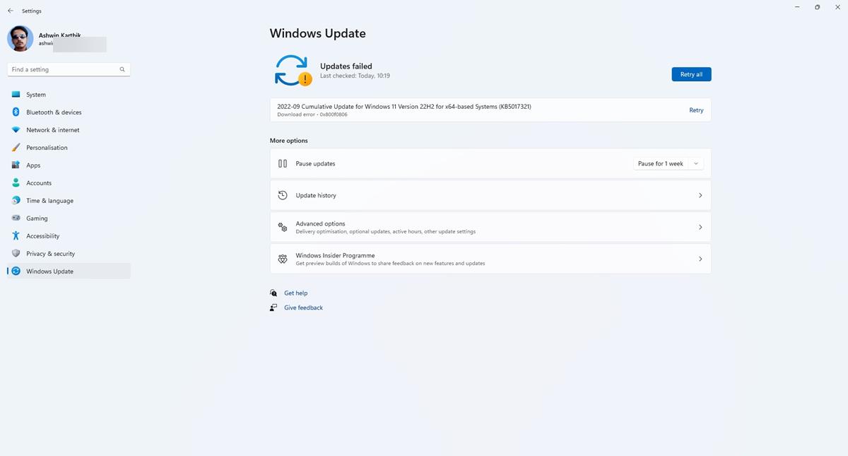How to update to Windows 11 22H2 using an ISO image KB5017321-update-download-error.jpg
