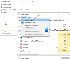 How to keep Task Manager always on top in Windows 10 keep-task-manager-always-on-top-using-options-menu-300x250.png