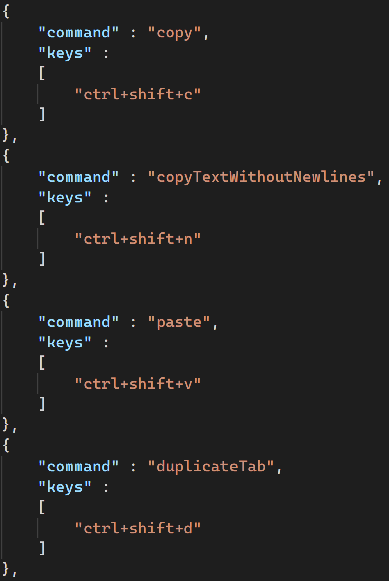 Windows Terminal Preview v0.3 has been published to Microsoft Store keybindings-code.png