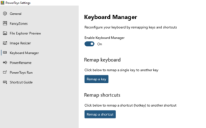 How to use PowerToys Run and Keyboard Manager PowerToy Keyboard-manager-key-mapping-300x187.png
