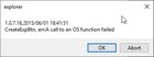 Can someone decrypt this error? I got it while opening a folder, clicked Ok and nothing... kkw5CM5Vg5ZuyRE0rciLf6vDQMqPC5TjyS6iJGuWeiE.jpg