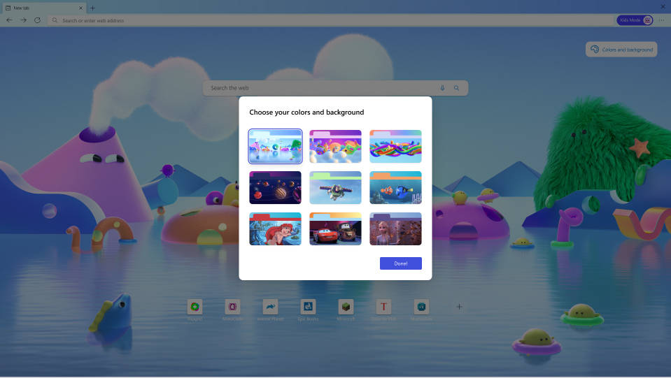 Removing a quick link tile on Edge Kids Mode comes back after reboot. KM-Theme-Picker.jpg