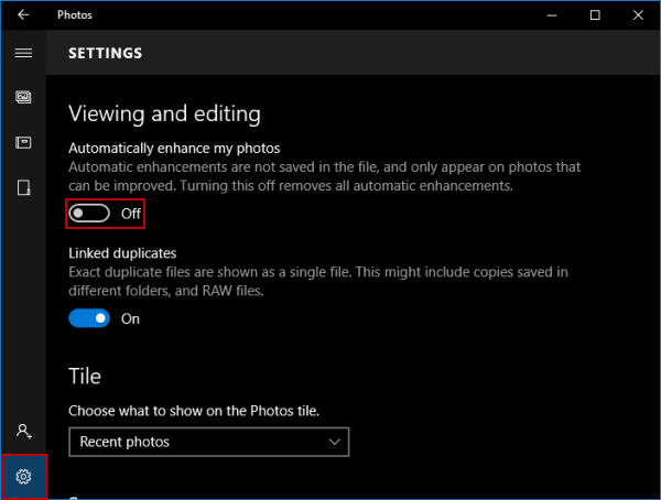 How can I stop the Windows Photo App from automatically enhancing my photos in Windows 11 Pro? kNLVr.png