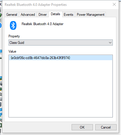 Bluetooth error: "We didn't get any response from the device. Try connecting again." KzHsW.png