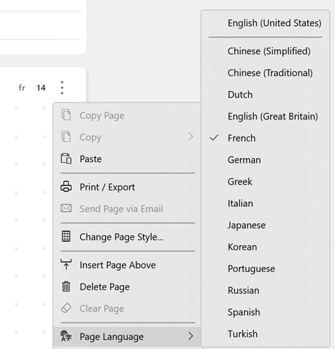 Microsoft Garage Journal not recognizing stylus pen Language-Options.png