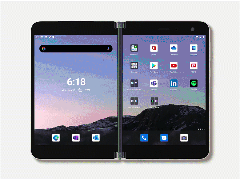 Get started with Outlook for Android on Surface Duo dual screens large?v=1.gif