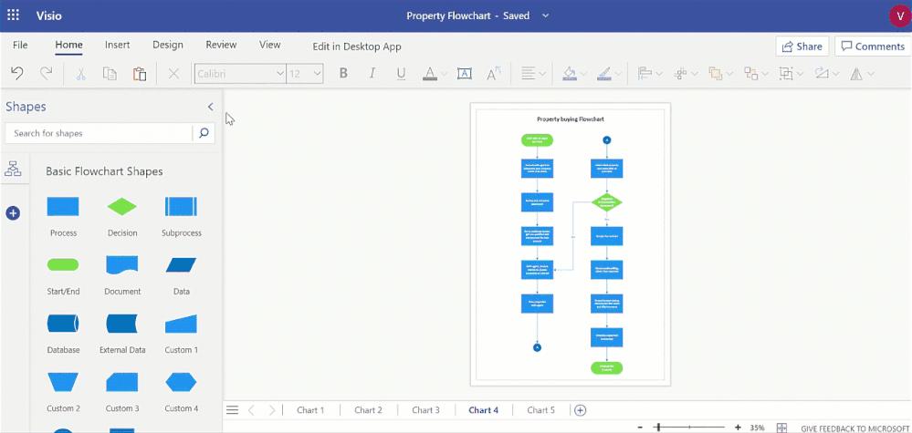 Diagramming is much easier now in Visio for the web large?v=1.gif