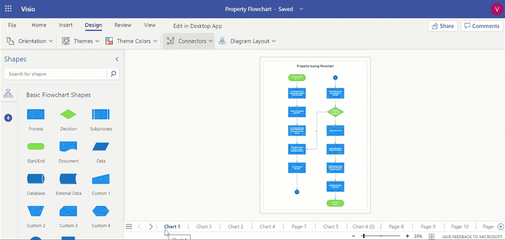 Diagramming is much easier now in Visio for the web large?v=1.gif