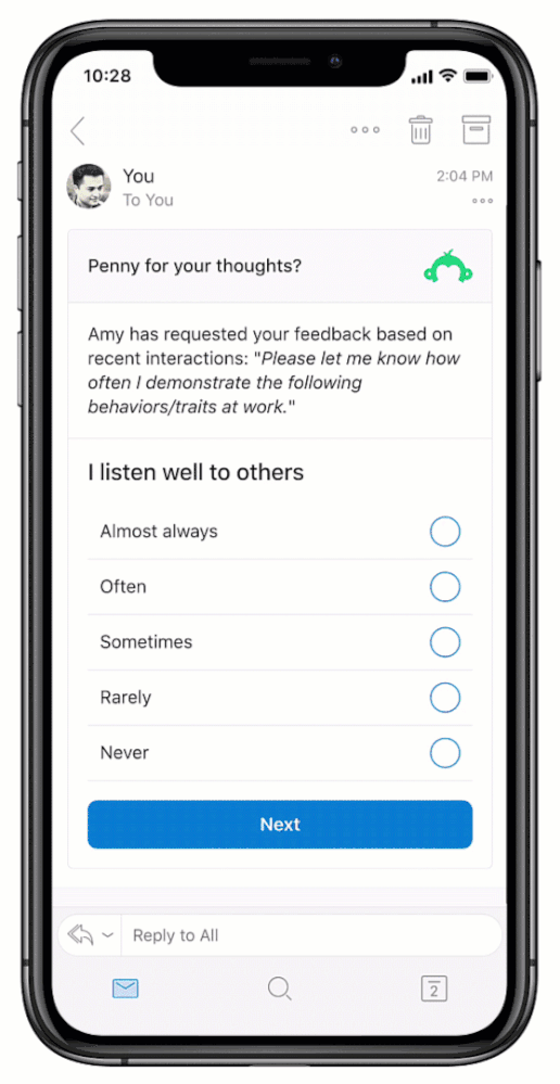 Outlook mobile for iOS and Android is rolling out Dark Mode large?v=1.gif