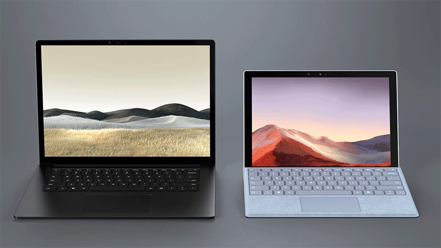 Behind the design: Surface Laptop 3, Surface Pro 7, and Surface Pro X  Surface large?v=1.gif