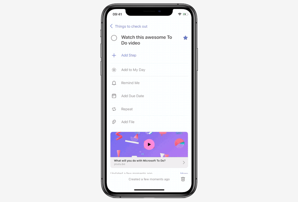 Dark mode, drag and drop and more features for Microsoft To-Do on iOS large?v=1.gif