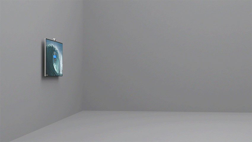 How do I access the settings app on Surface Hub 2S large?v=1.gif