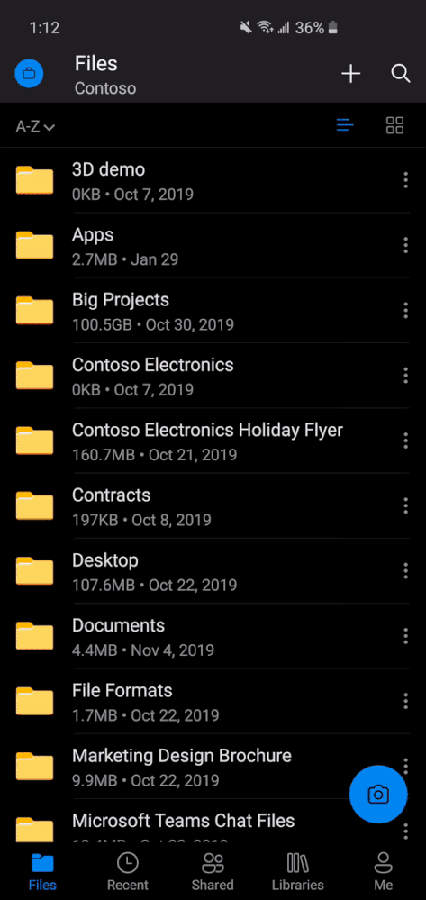 Microsoft expanding the Fluent design to OneDrive for Android large?v=1.gif