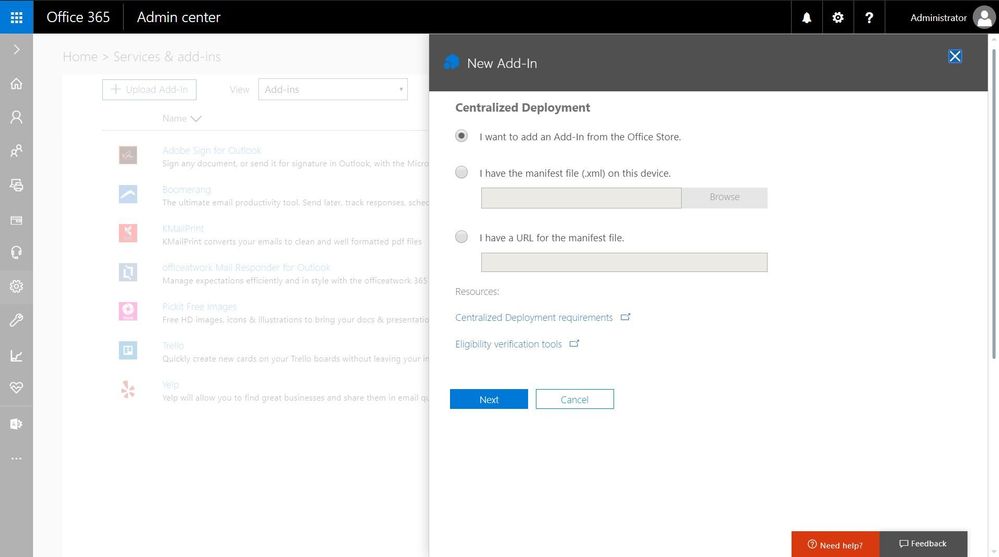Removed Outlook add-ins are reinstated large?v=1.jpg