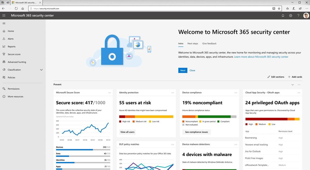 Introducing new Microsoft 365 security center and compliance center large?v=1.jpg