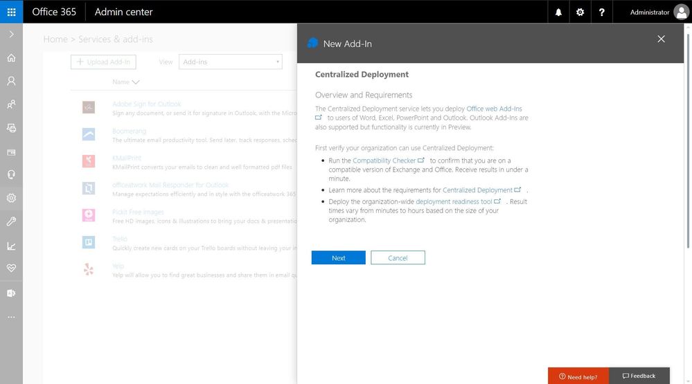 Centralized Deployment for Outlook add-ins now available in Office 365 large?v=1.jpg