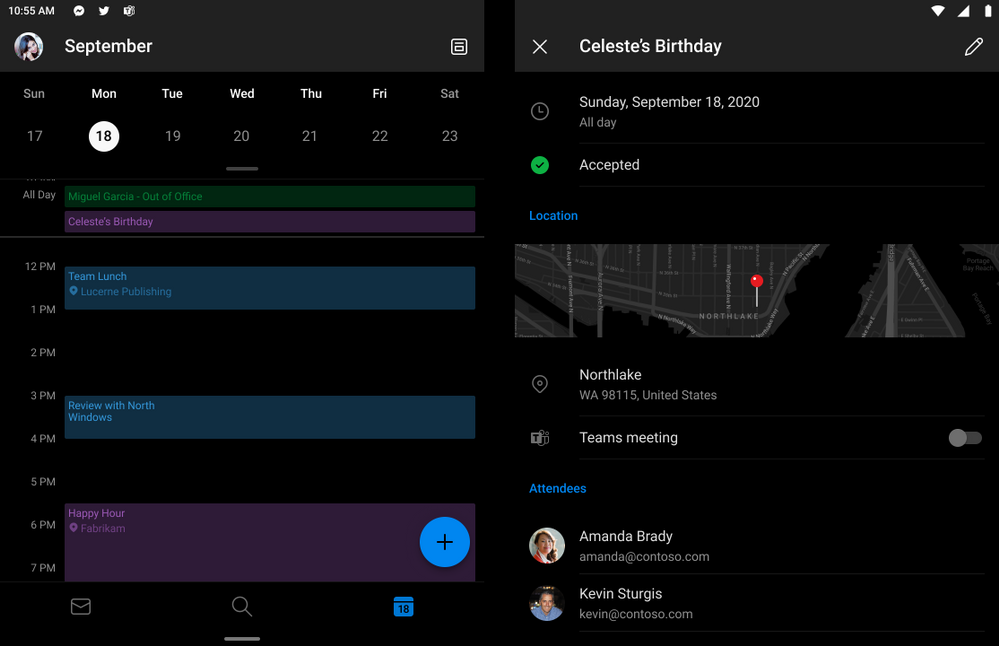 Get started with Outlook for Android on Surface Duo dual screens large?v=1.png