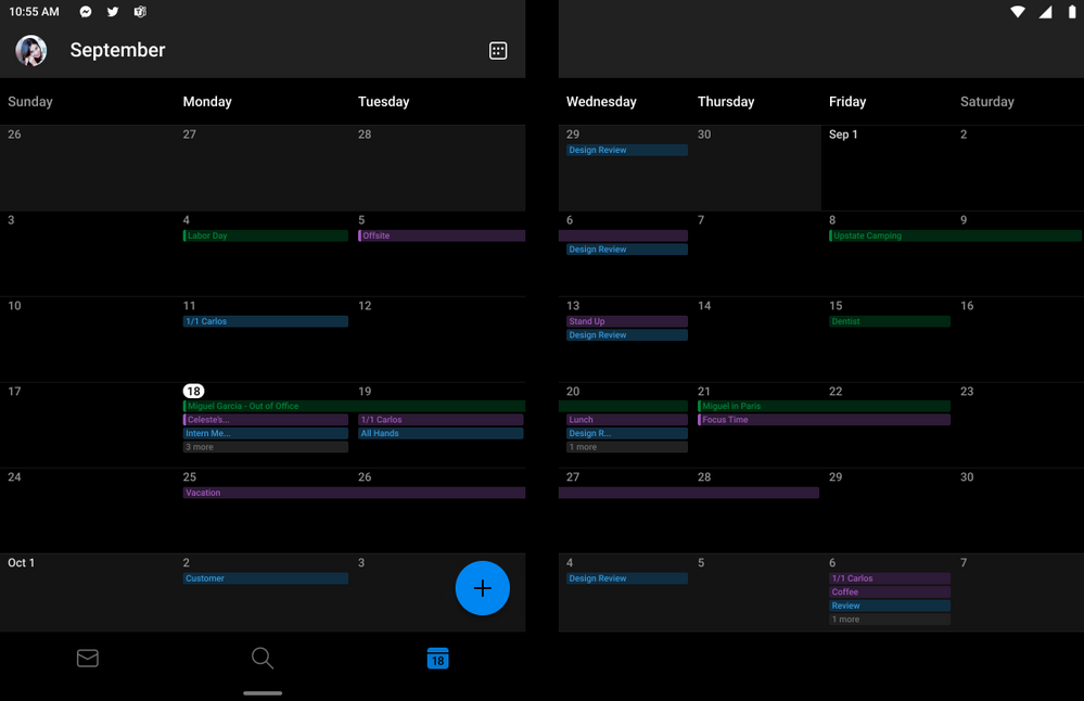 Get started with Outlook for Android on Surface Duo dual screens large?v=1.png