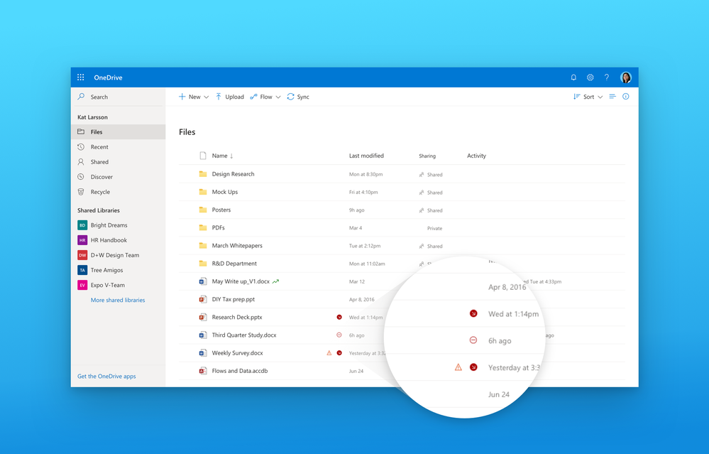 New Fluent Design and Intelligent features coming to OneDrive for Web large?v=1.png