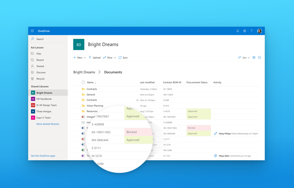 New Fluent Design and Intelligent features coming to OneDrive for Web large?v=1.png