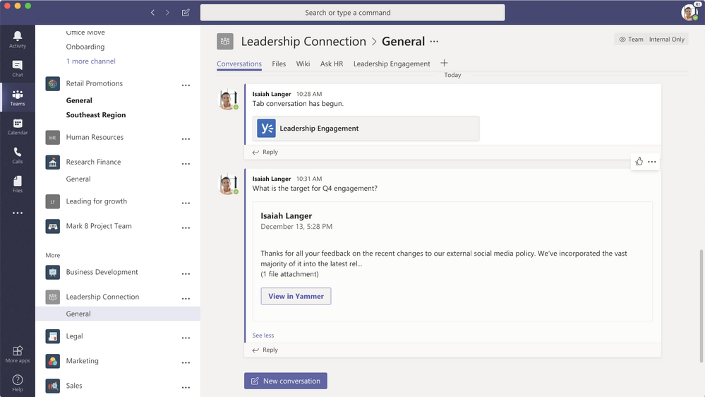 Microsoft Teams users now able to add Yammer tab to Teams channel large?v=1.png