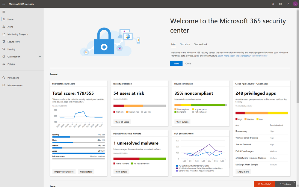 Microsoft 365 Security Center reaches general availability large?v=1.png