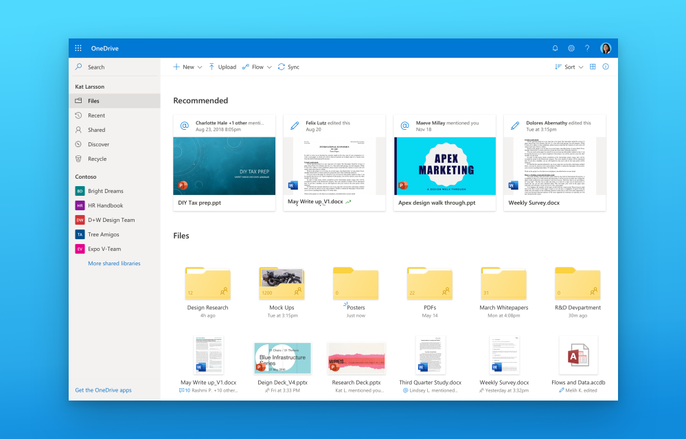 New Fluent Design Experience for Microsoft OneDrive Mobile apps large?v=1.png