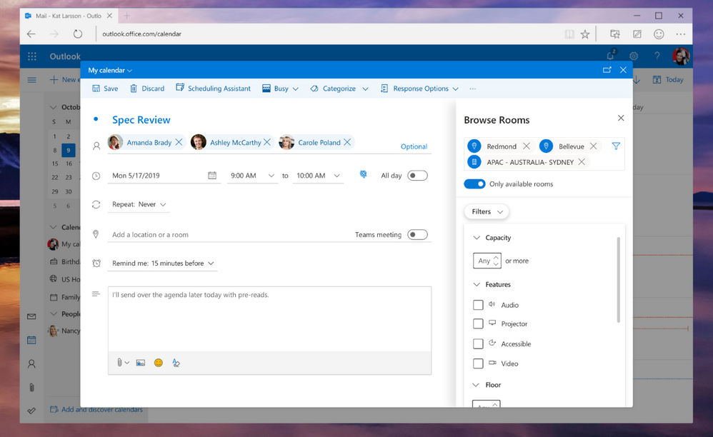 Room booking just became easier in Outlook on the web large?v=1.png
