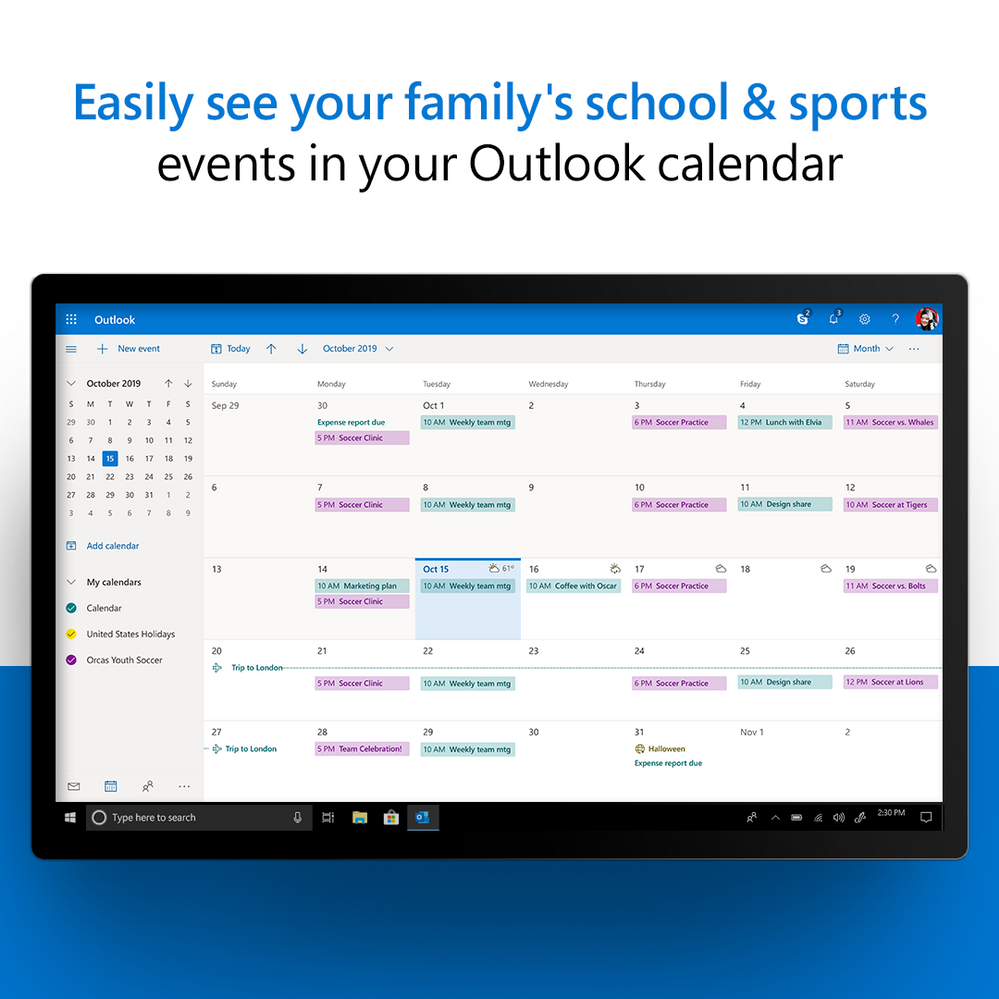 You can now import family school and sports calendars in Outlook.com large?v=1.png