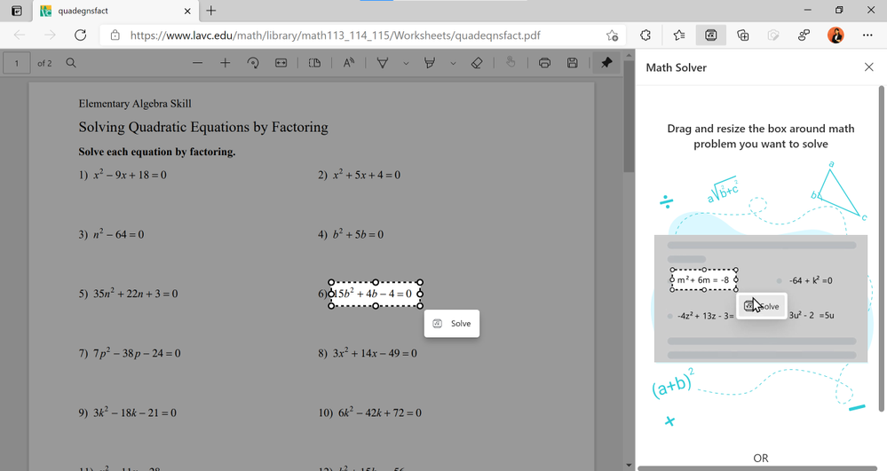 How to solve math problems with new Math Solver in Microsoft Edge large?v=v2&px=999.png