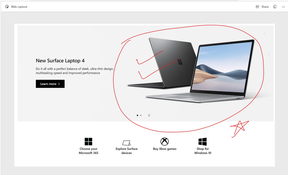 Microsoft Edge's Web capture tool will also work on PDF files. large?v=v2&px=999.png