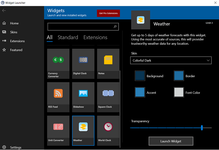 How to add Weather to Lock Screen, Desktop and Taskbar in Windows 10 launch-weather-widget.png