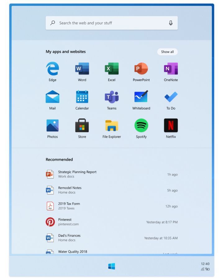 Windows 10 X: Launcher, new Taskbar and Action Center leaks Launcher-in-Windows-10X.jpg