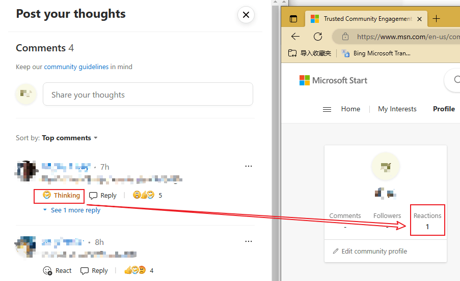 MSN news comments reactions are increasing but not on any comments I see on my account... lbgF4bel%2fHd1RPfJabFMW8xtGIlDM1ObwBsd5MGfnQx9vS12TYV5M4PAlhJ5GoUOk9C6MH%2fmrpfte%2bzpo506qIY%3d.png