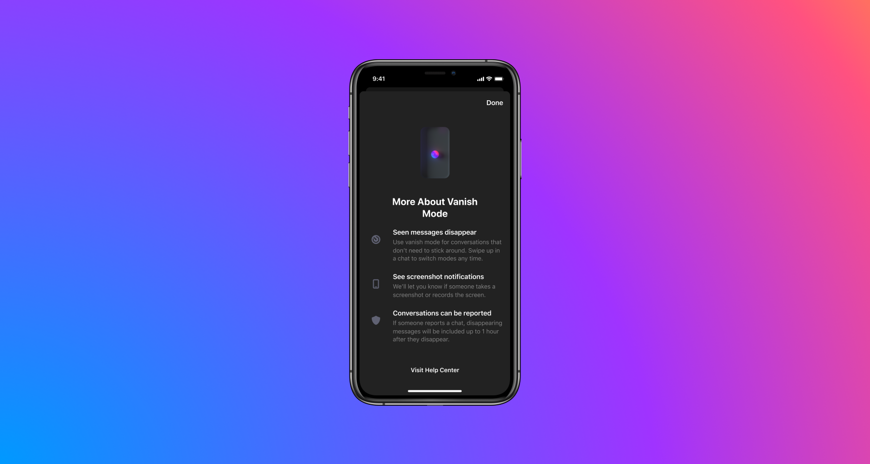 Facebook introduces Vanish Mode for Messenger and Instagram Learn-More-1.png