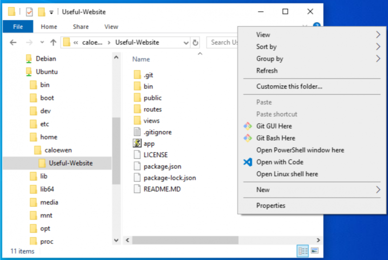 Export and Import Windows Subsystem for Linux WSL Distro in Windows 10 linuxfromwindowsvscode-800x537.png