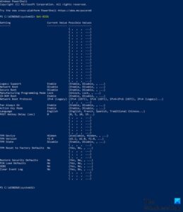 How to list computer BIOS settings using the GetBIOS PowerShell module List-local-BIOS-settings-GetBIOS-PowerShell-module-259x300.jpg