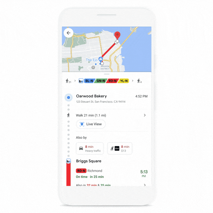 Google Maps gets new AI advancements with Live View and more Live_View_Transit.gif
