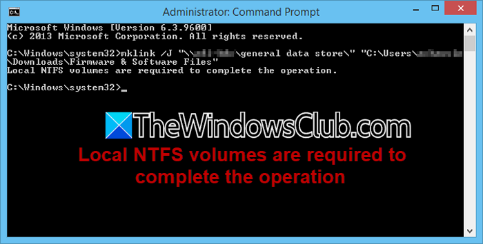 Local NTFS volumes are required to complete the operation local-ntfs-volumes-are-required.png