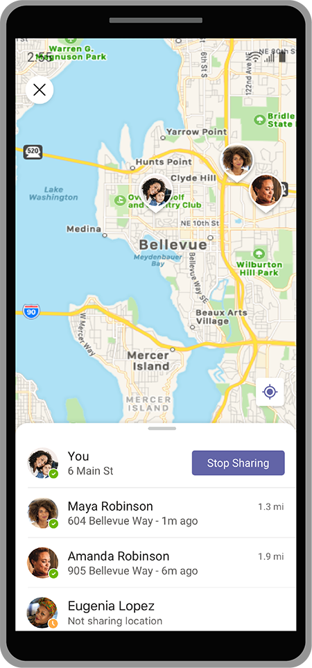 New features in Microsoft Teams for Android and iOS Location-Android-450.png