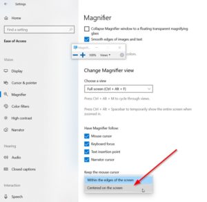 How to keep Magnifier mouse cursor in center of screen in Windows 10 Magnifier-centered-on-the-screen-300x292.jpg