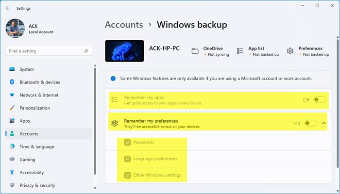 Make Windows 11 remember Apps, Preferences, Settings across devices Make-Windows-11-remember-Apps-Preferences-Settings.jpg