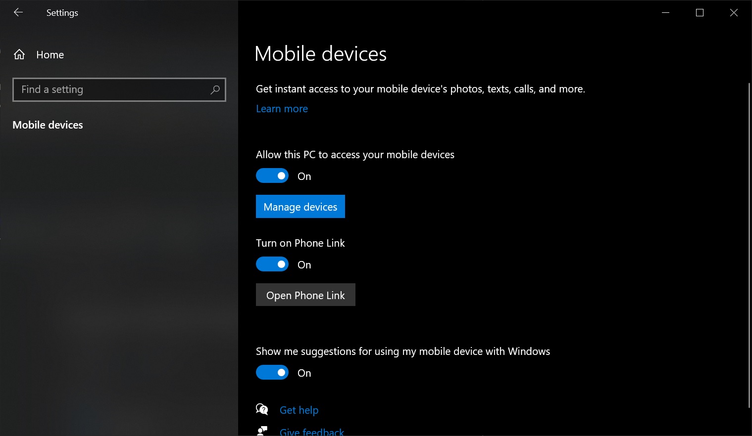 Windows 10 KB5037849 brings Windows 11-like Android integration Manage-mobile-devices-settings.jpg