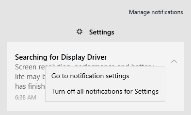 Windows 10 version 1909: new and changed features manage-notification.png
