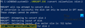 Fix MBR2GPT failed errors and issues on Windows 10 MBR2GPT-disk-layout-validation-failed-300x100.png