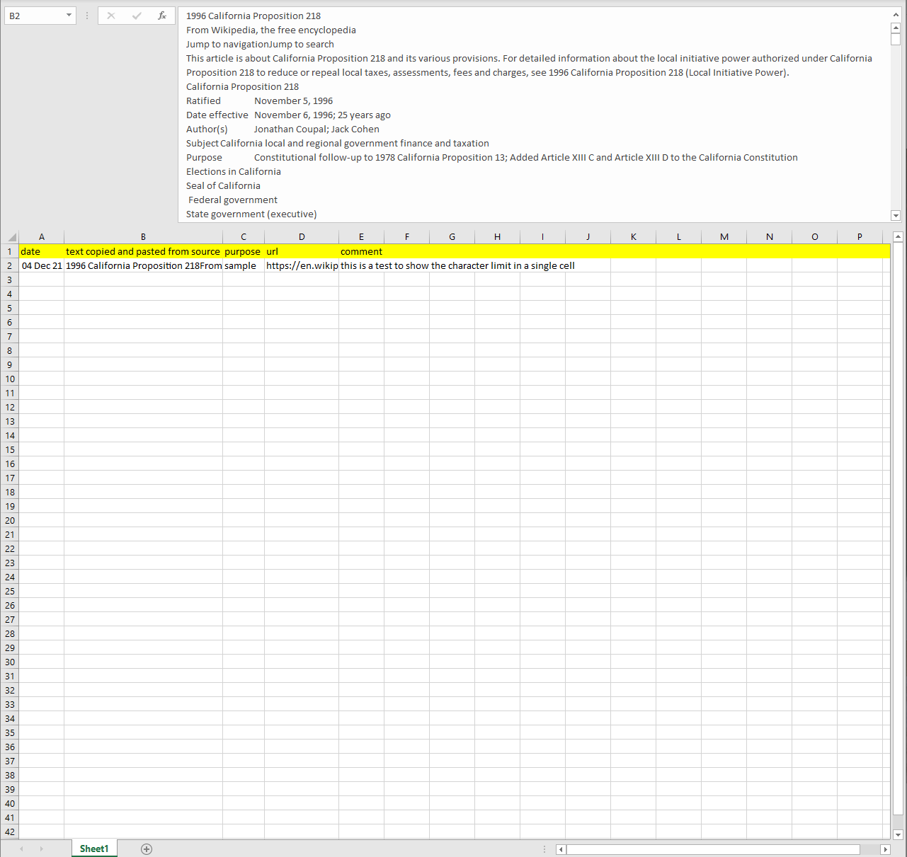 How do I paste text from a pdf into ONE excel cell, not multiple? MEdcLdI.png