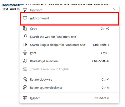 Microsoft Edge PDF note-taking enhanced with support for text comments medium?v=1.png